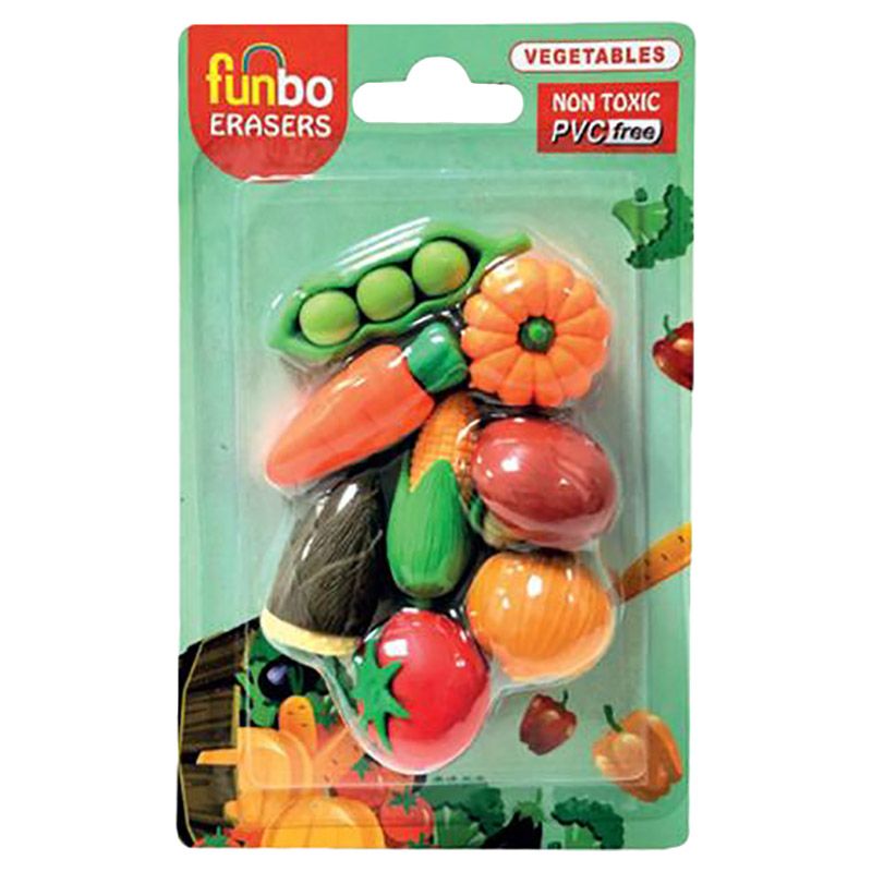 Funbo - 3D Eraser In Blister Pack - Vegetable