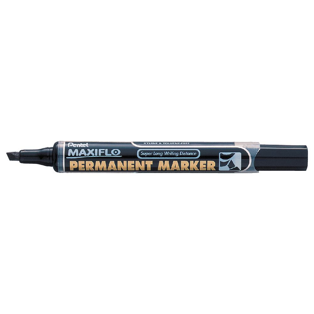 Pentel - Maxiflo Permanent Chisel 12pcs - Black