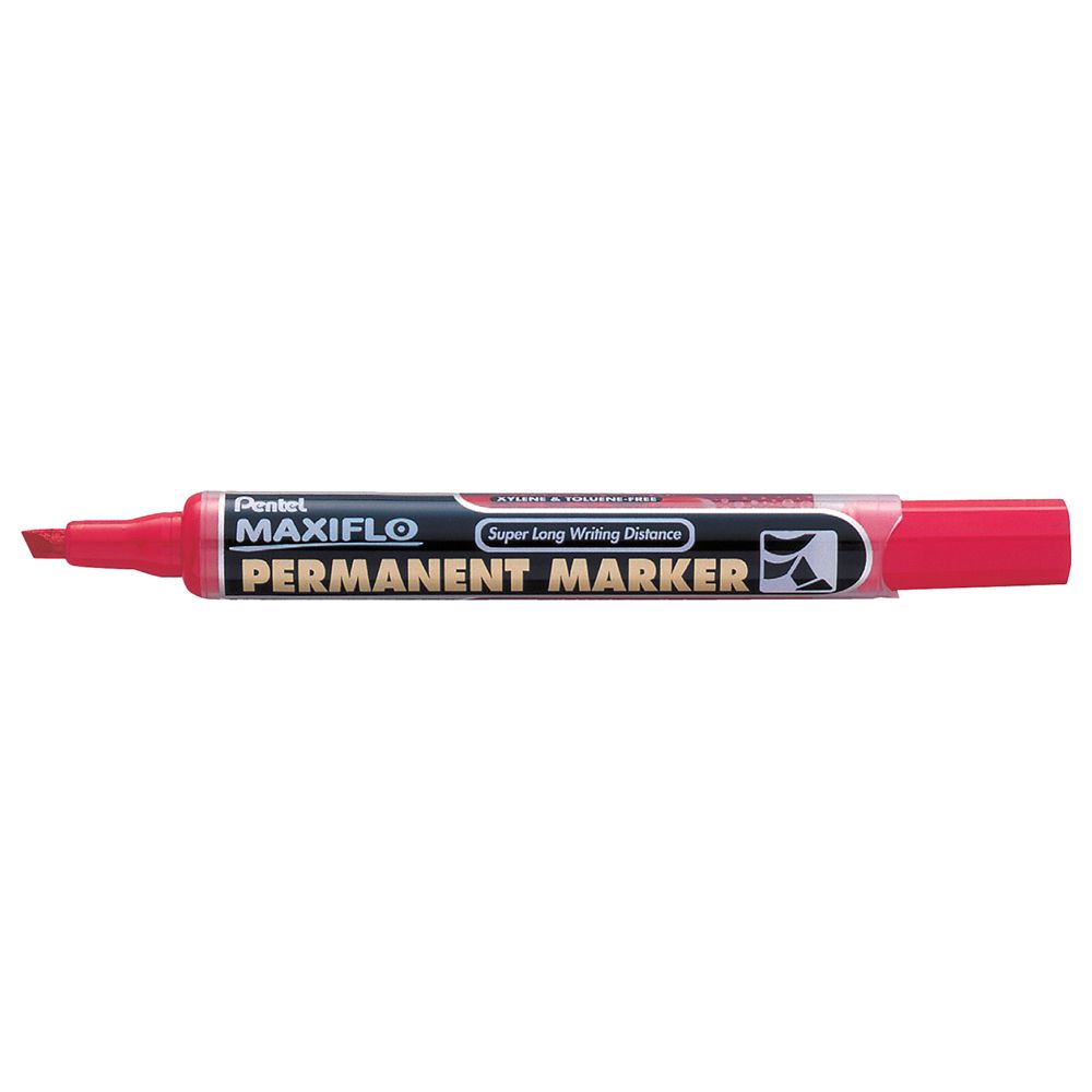 Pentel - Maxiflo Permanent Chisel - Red