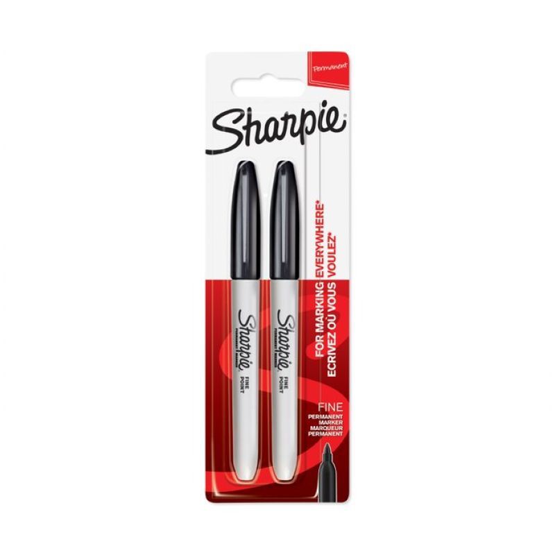 Sharpie - Permanent Marker Fine Pack Of 2 - Black