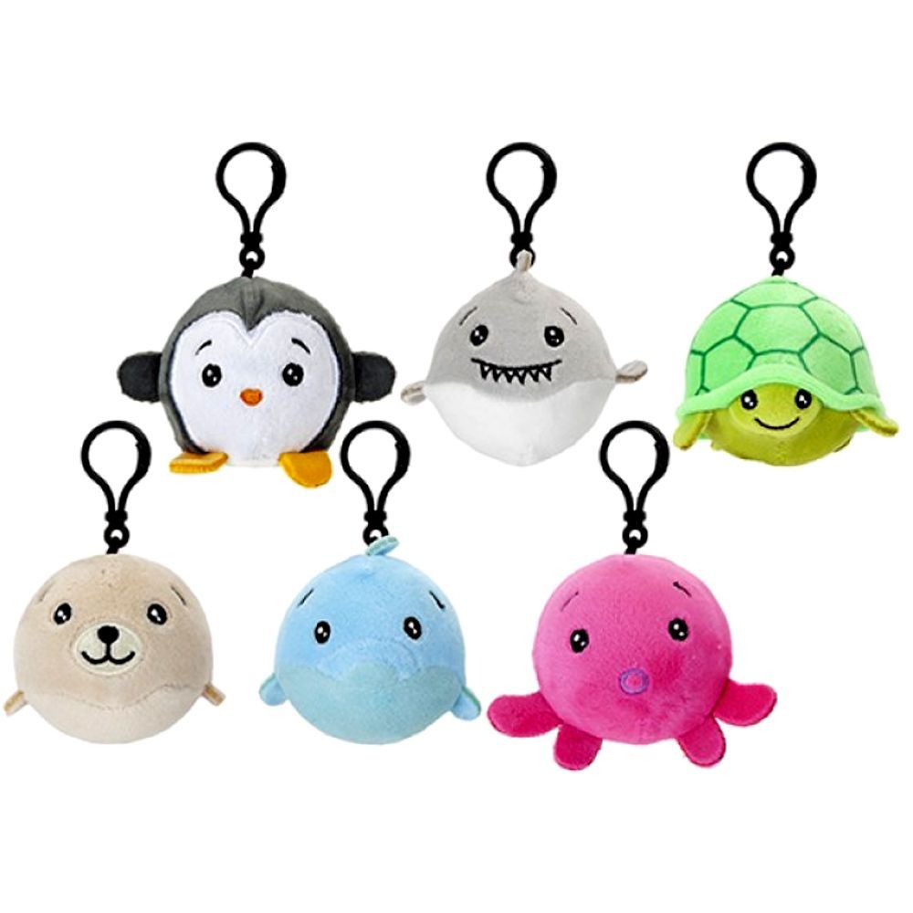 PMS - 2.5" Squishimi Plush Clip On Sea - Life Assorted 1pc