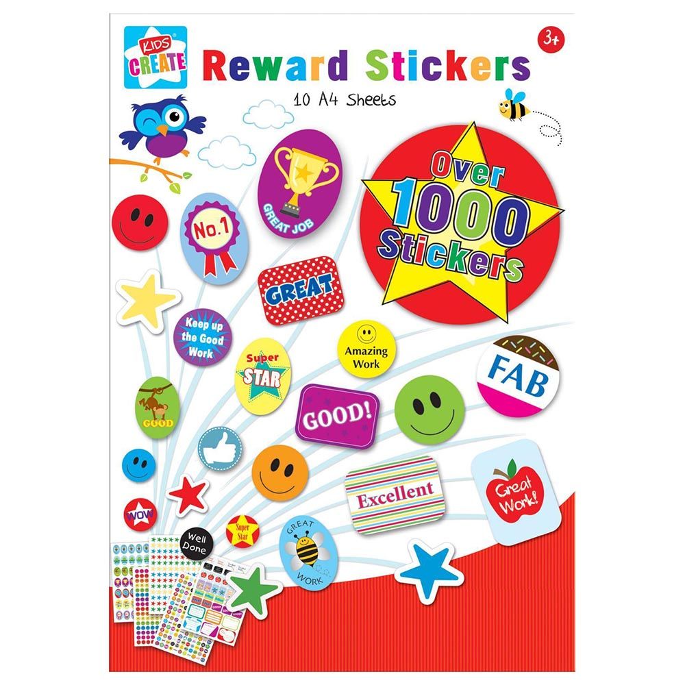 Kids Create - Act, 10 A4 Sh Reward Sticker Pad