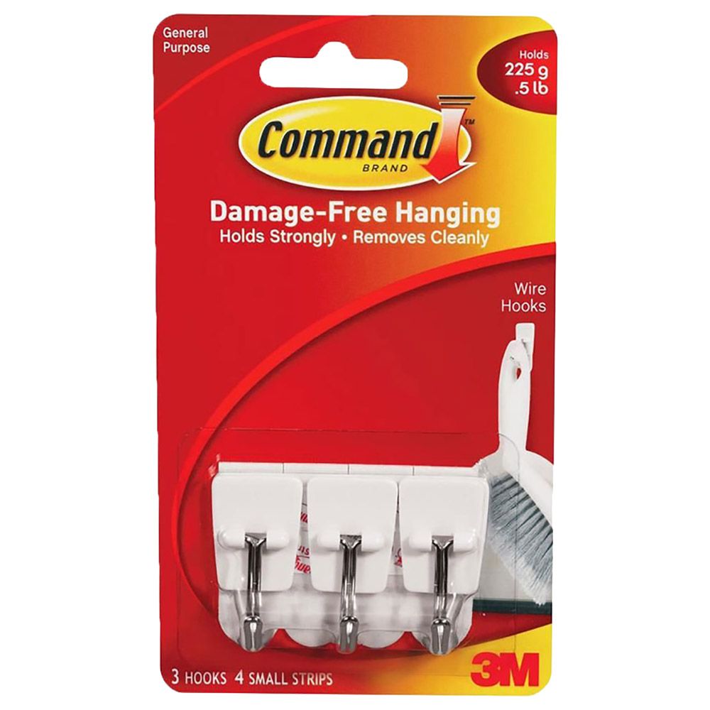 Command - 3 Count Utensil Hook/Strips