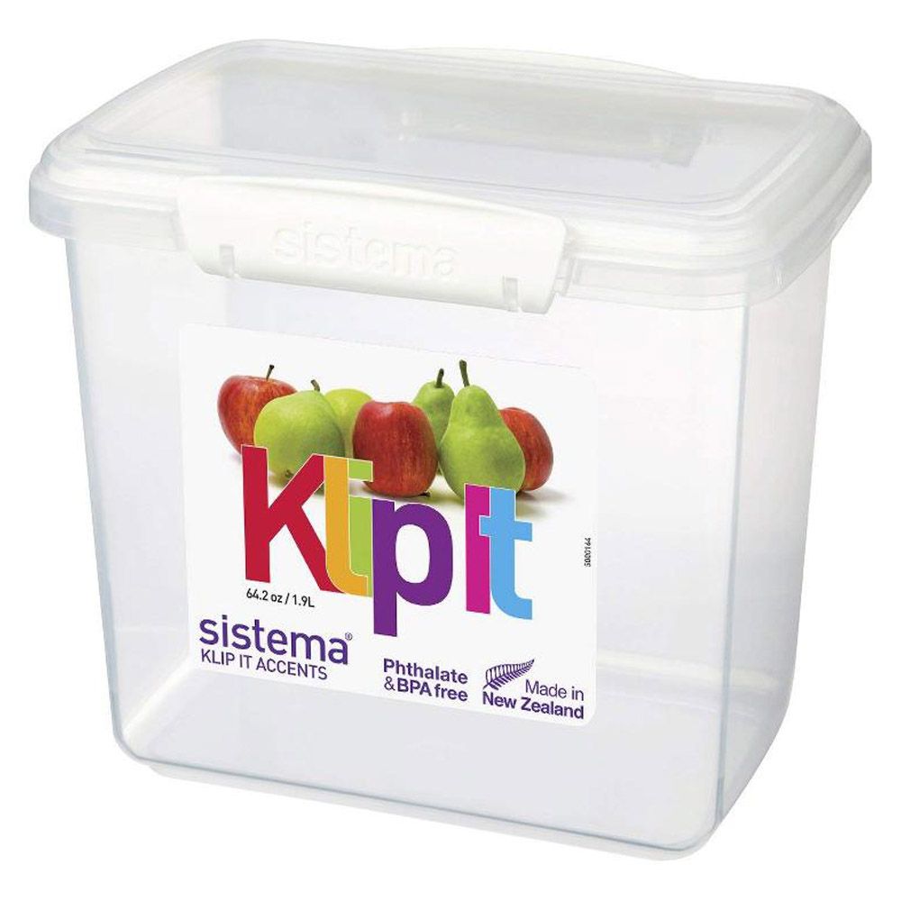 Sistema - Rectangular Tall Accents Storage Container - 1.9L - Assorted 1pc