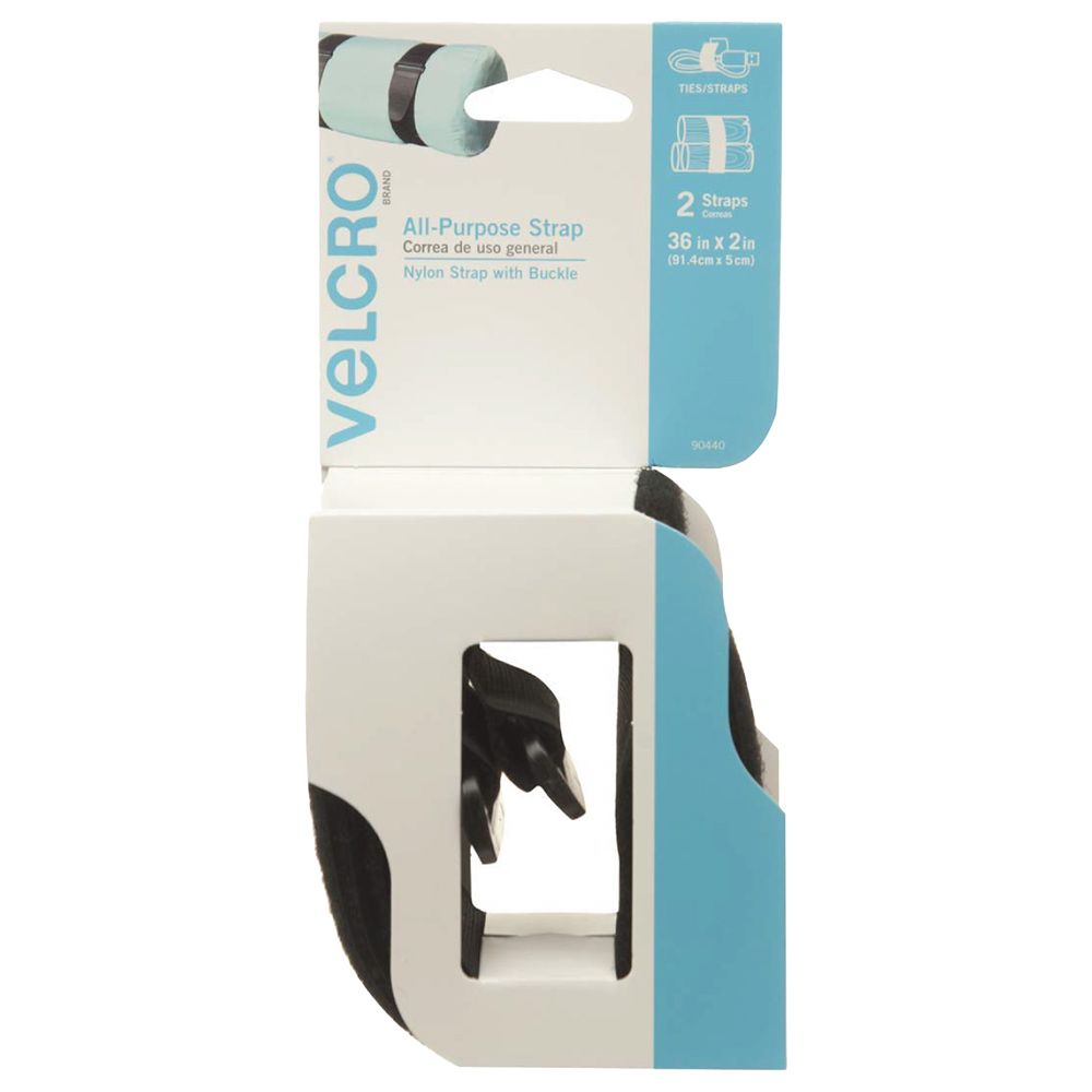 Velcro - 2 Pack 2x36 Black Strap