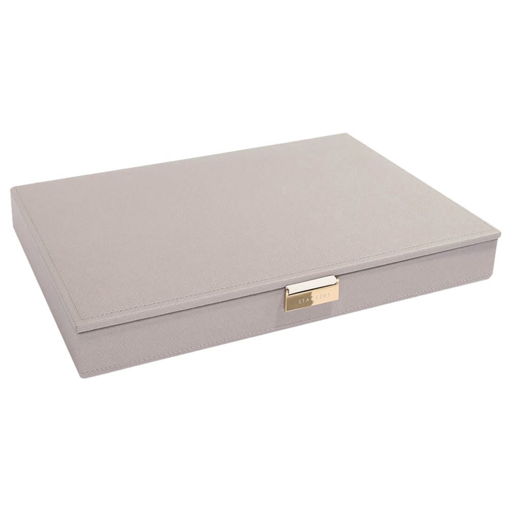 Stackers - Taupe Supersize Lidded Stacker Champagne Gold