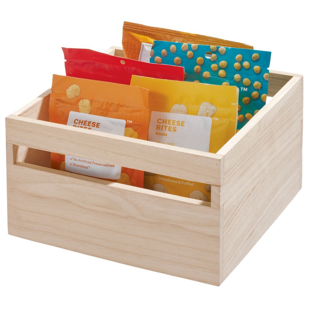 InterDesign - Wood Handled Bin 10x6 Inch