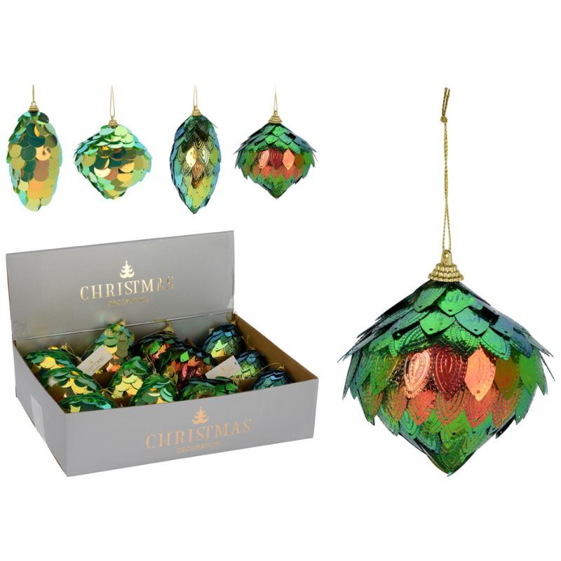 Homesmiths - Xmas Hanging Ornament Fish Scale 1pc - Style May Vary