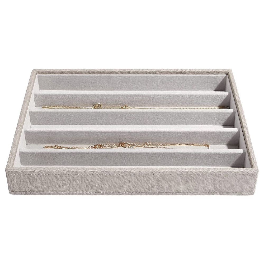 Stackers - Classic 5 Compartment Necklace Box - Taupe