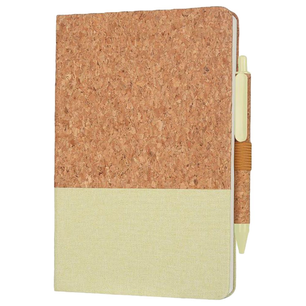 Eco-Neutral - Borsa A5 Cork Fabric Notebook & Pen Set - Green