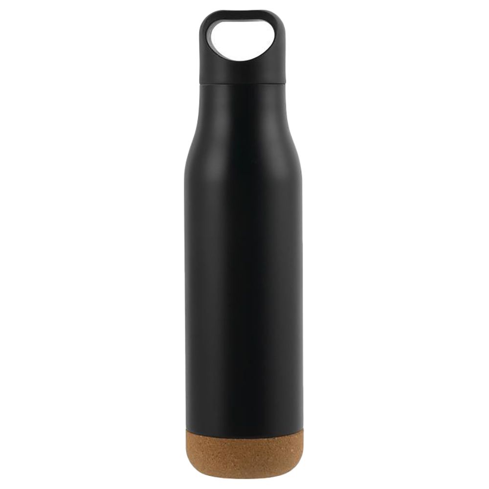 Giftology - Creil Insulated Water Bottle W/ Cork Base - Black
