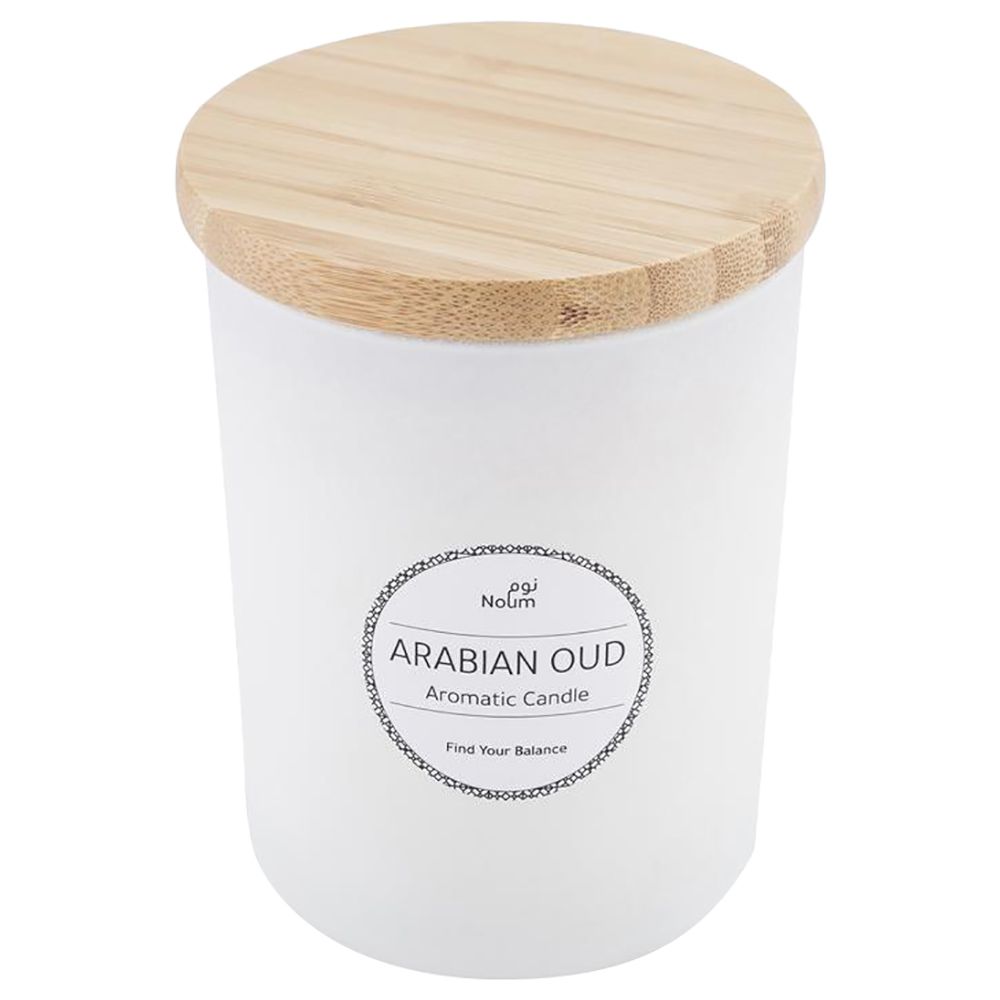 Eco-Neutral - Noum Arabic Oudh Scented Glass Candle - White
