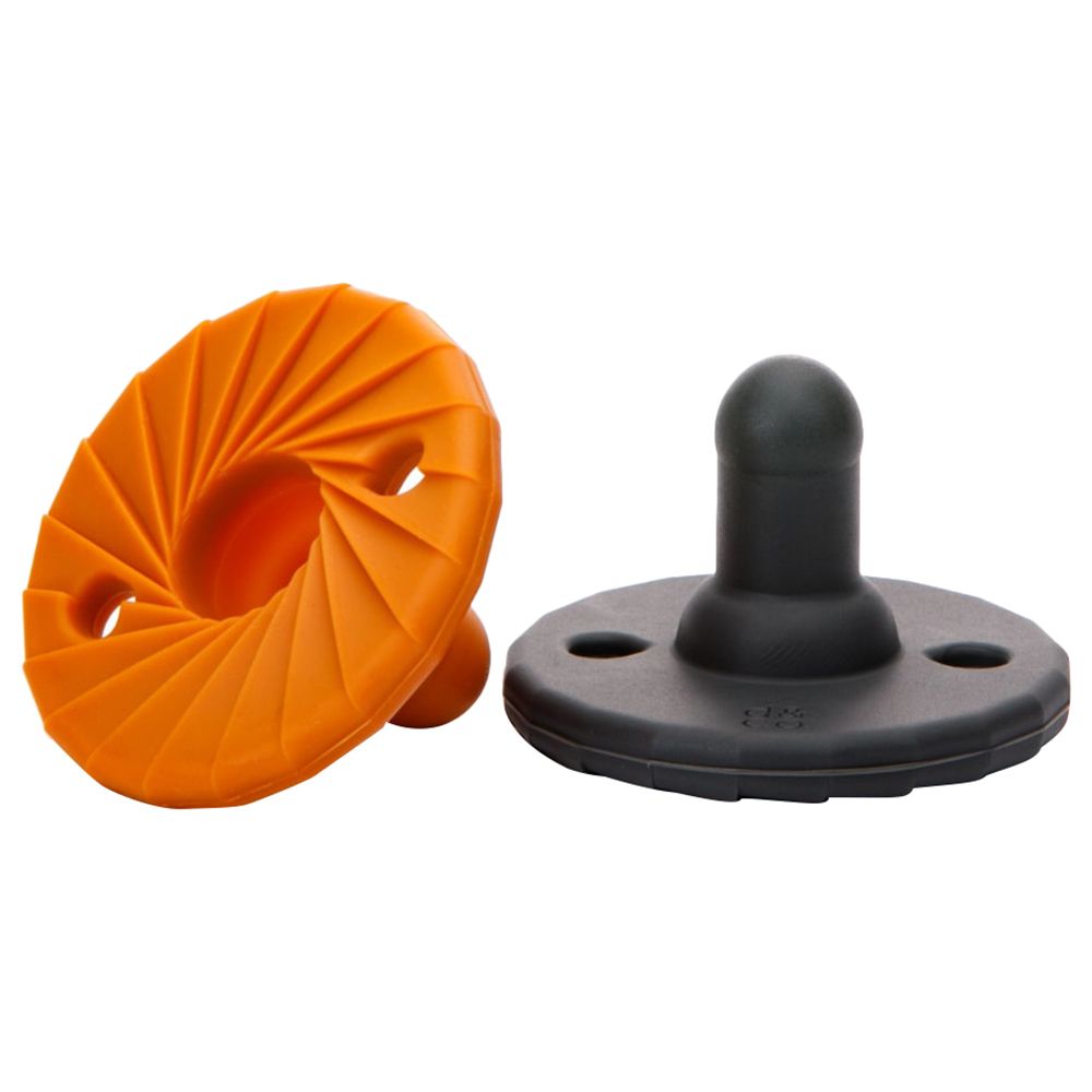 Doddle & Co - Tokyo Pop Pacifier - Coal/Spice 0-3M (2pcs)