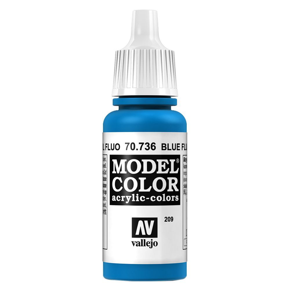 Vallejo - 70.736 Model Color Paint 17ml - Blue Fluorescent