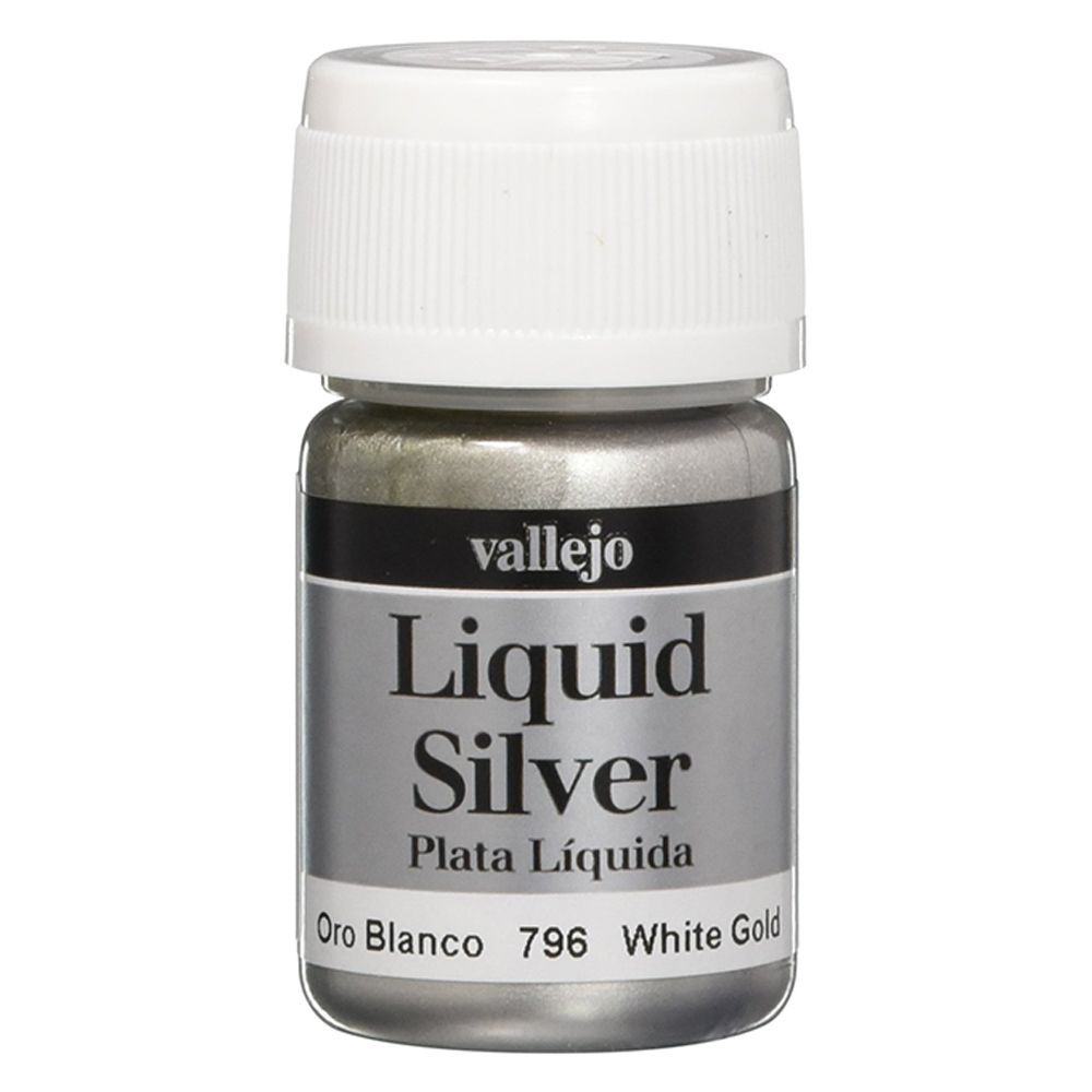 Vallejo - 70.796 Liquid Gold Alcohol Based 35ml - White Gold
