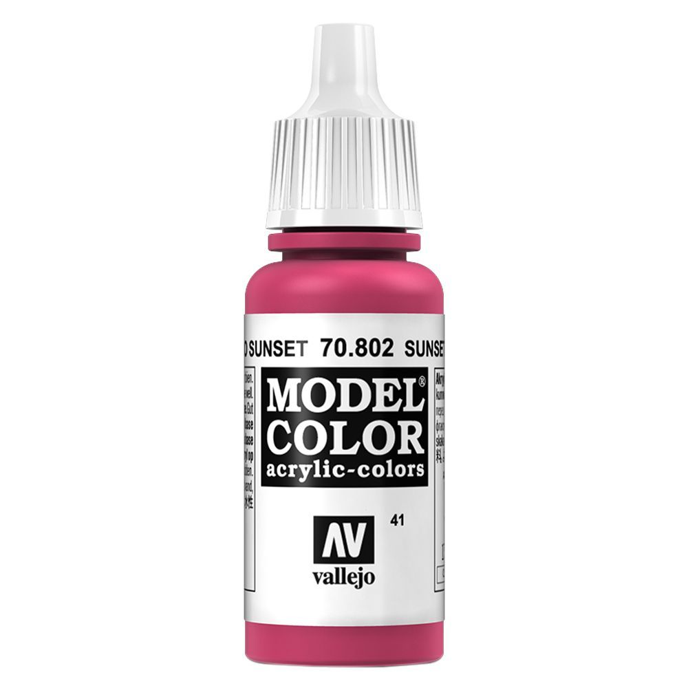 Vallejo - 70.802 Model Color Paint 17ml - Sunset Red