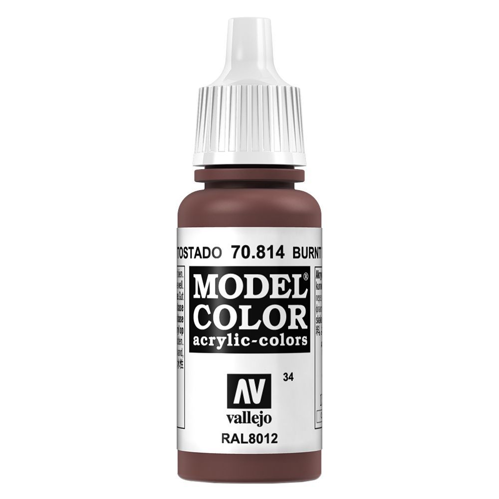 Vallejo - 70.814 Model Color Paint 17ml - Burnt Red