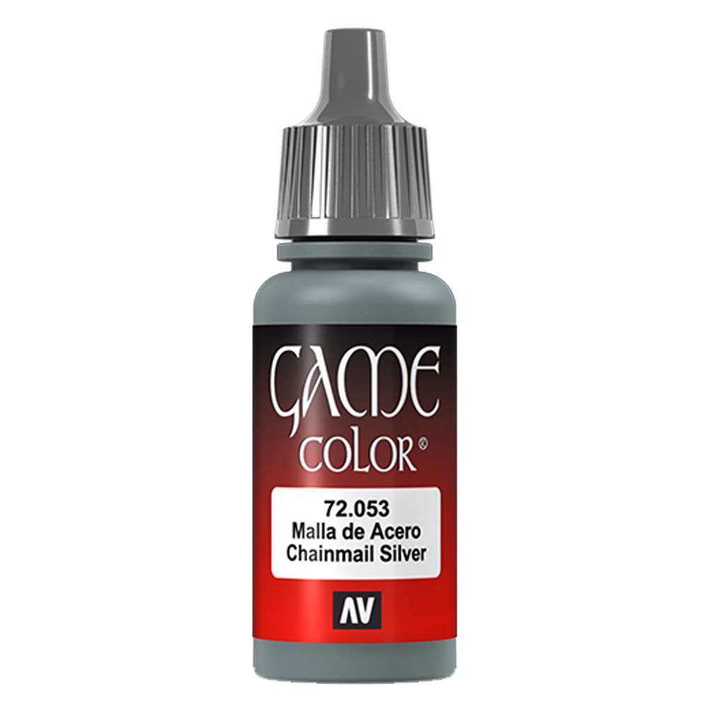 Vallejo - 72.053 Game Color Paint 17ml - Chainmail Silver
