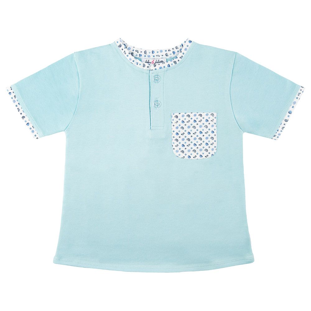 Jules & Juliette - Baby Boy Alfred T-Shirt - Sky Blue