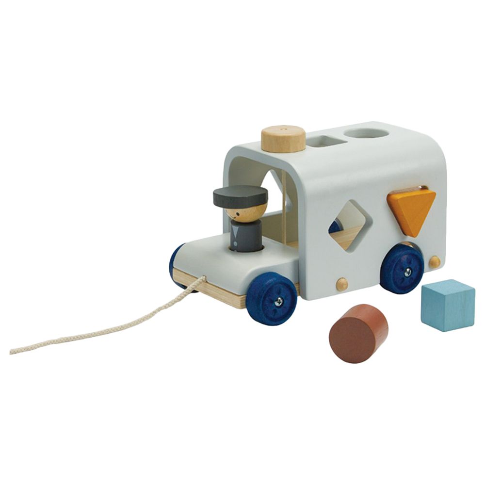 Plan Toys - Wooden Sorting Bus - Orchard