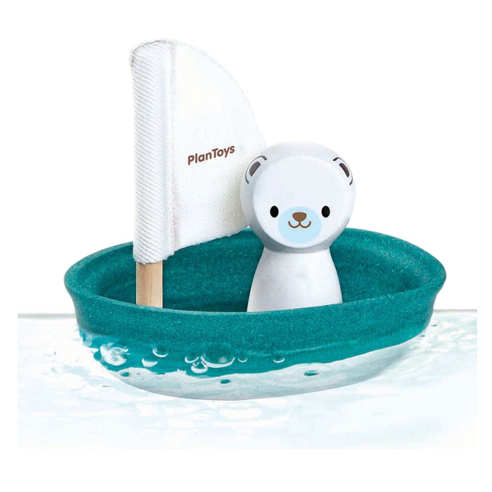 Plan Toys - Sailing Boat Polar Bear