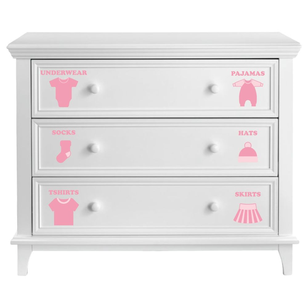 Kreative Koncepts - Girls Nursery Drawer Labels