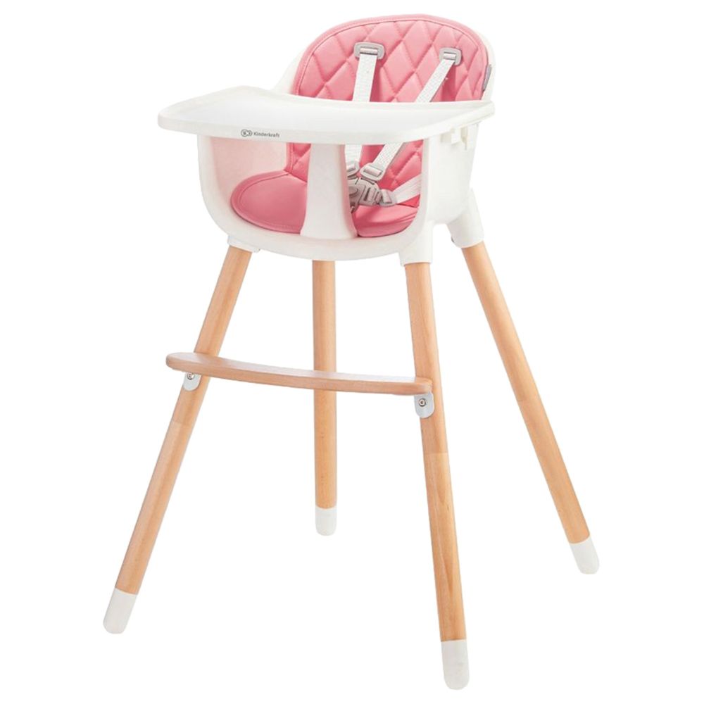 Kinderkraft - 2-in-1 Sienna High Chair Up To 20kg - Pink