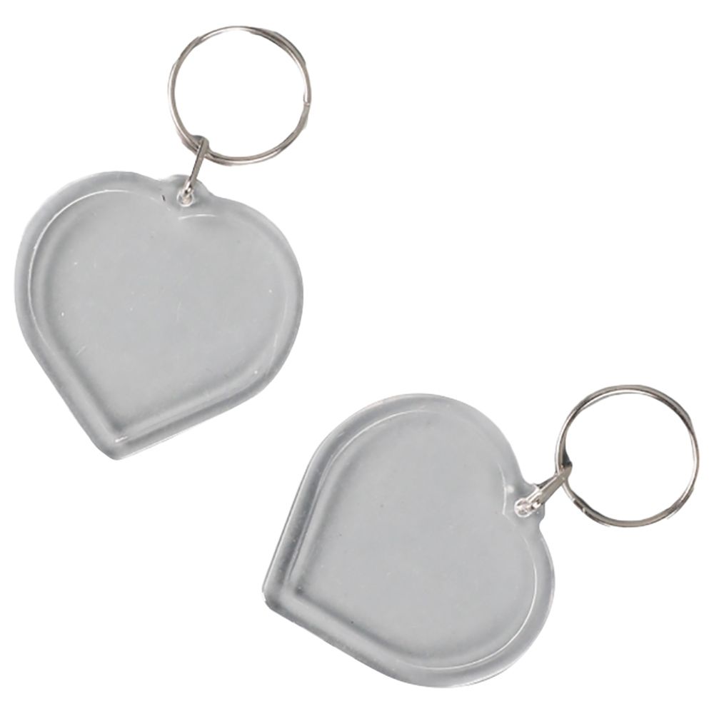 Graffiti Resin - Plastic Medals Heart Shape 2Pcs