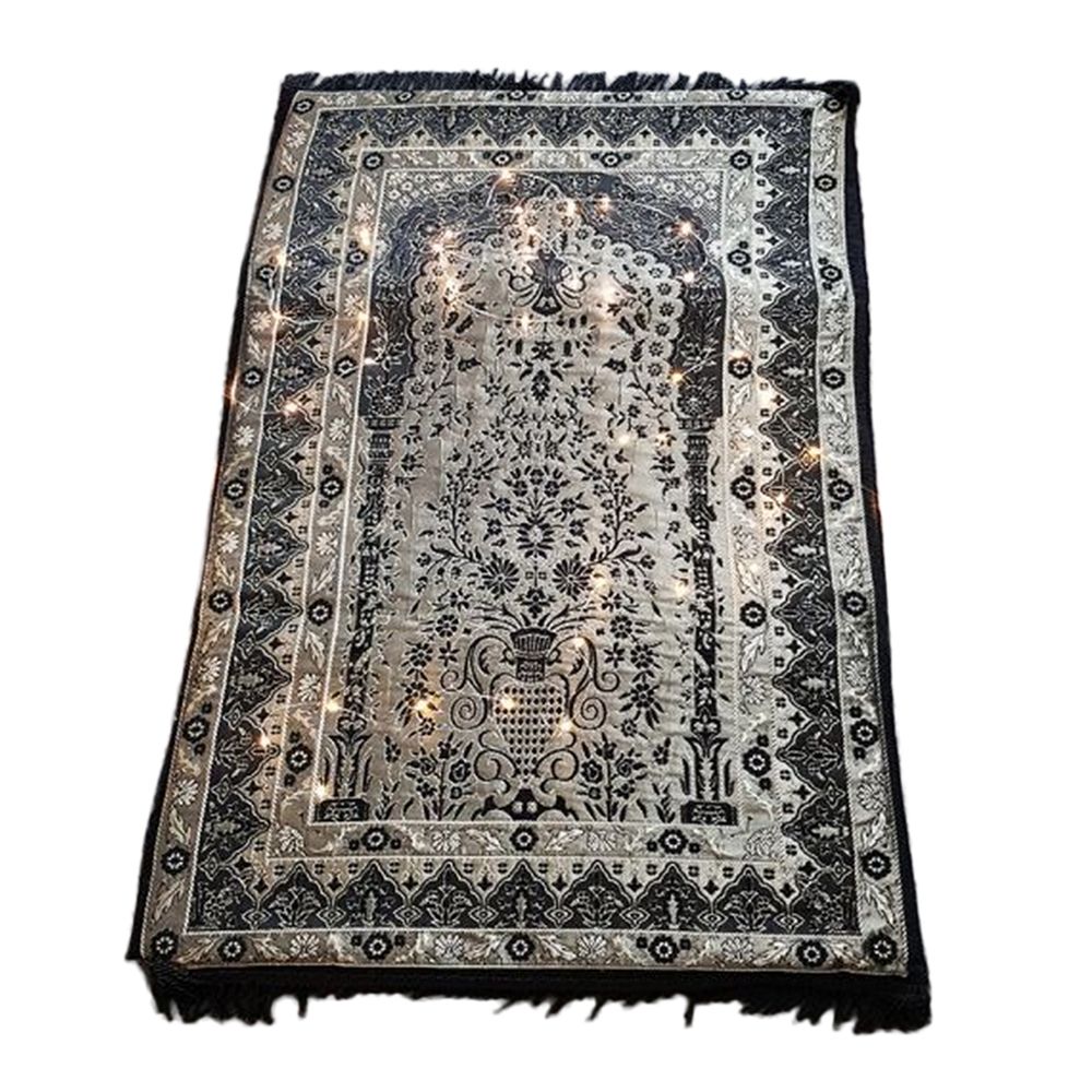 Sundus Comfortable Premium Quality Prayer Rug - Black