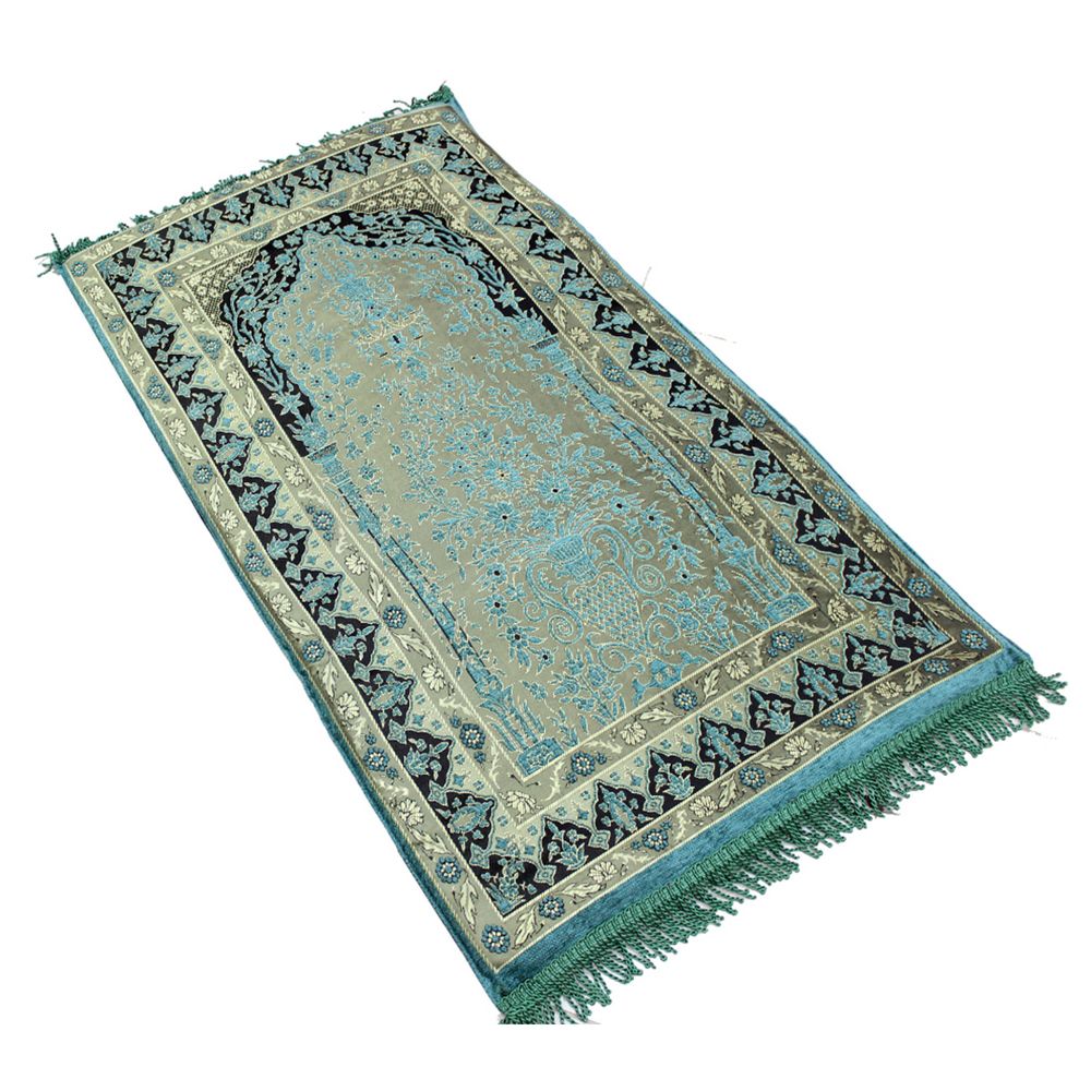 Sundus Comfortable Premium Quality Prayer Rug - Green
