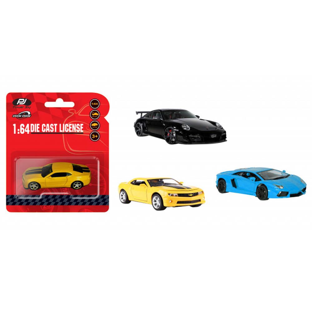 Power Joy - Vroom Vroom 1:64 Die Cast License - Assorted 1pc