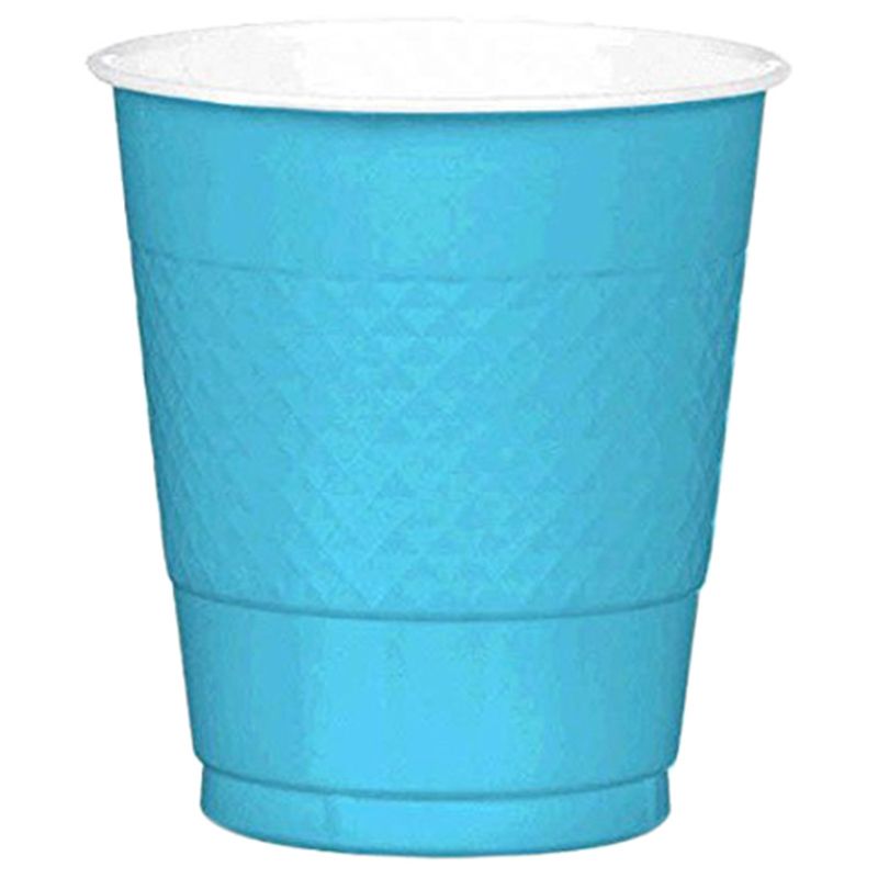 Amscan - Plastic Cups 355ml 20pcs - Caribbean Blue