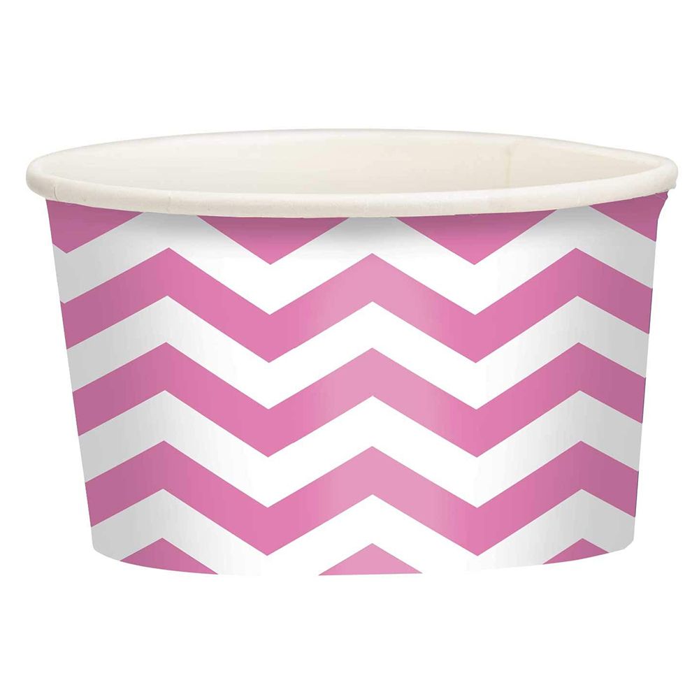 Amscan - Chevron Treat Cups - Bright Pink