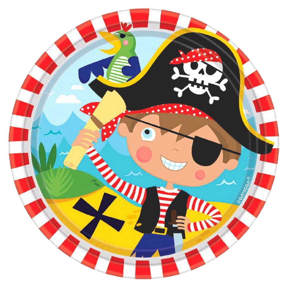 Party Centre - Little Pirate 7inch Round Plates