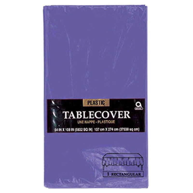 Amscan - Plastic Table Cover 137 x 274 cm - New Purple