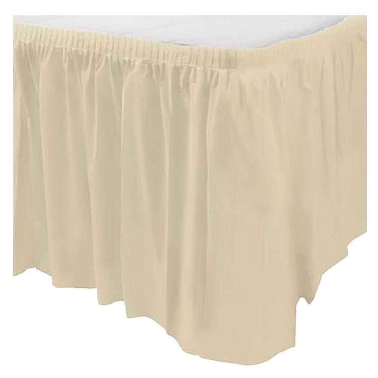 أمسكان - تنورة طاولة بلاستيكية - كريمي