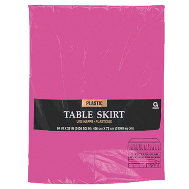 Amscan - Plastic Table Skirt - Magenta