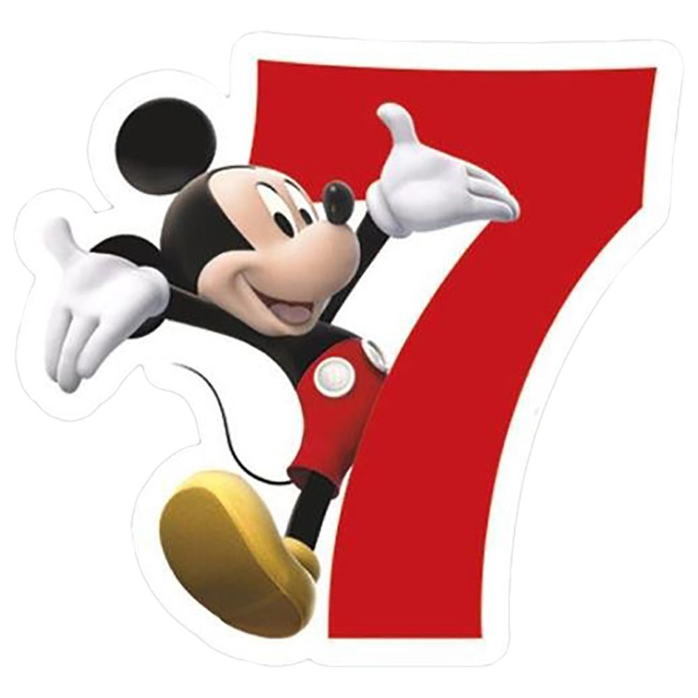 Playful Mickey Numeral Candle No. 7