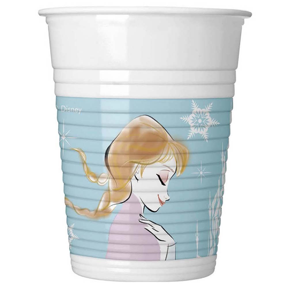 Party Centre - Disney Frozen Sparkle Plastic Cups 207ml, 8pcs