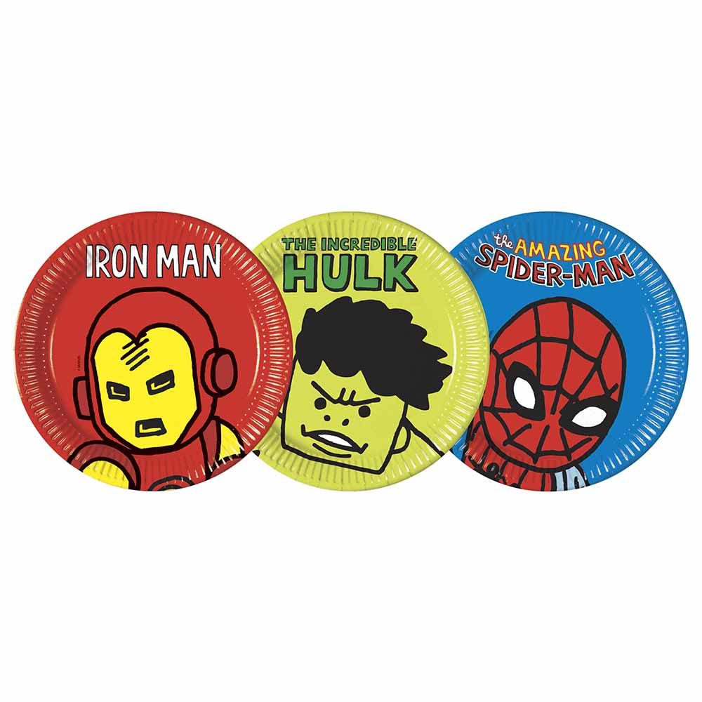 Party Centre - Avengers Team Power Paper Plates 23cm, 8pcs