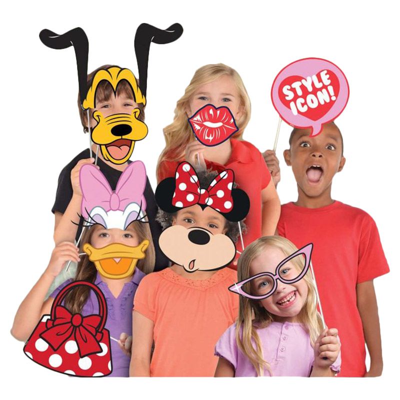 Party Centre - Minnie Mouse Photo Booth Kit 12pcs