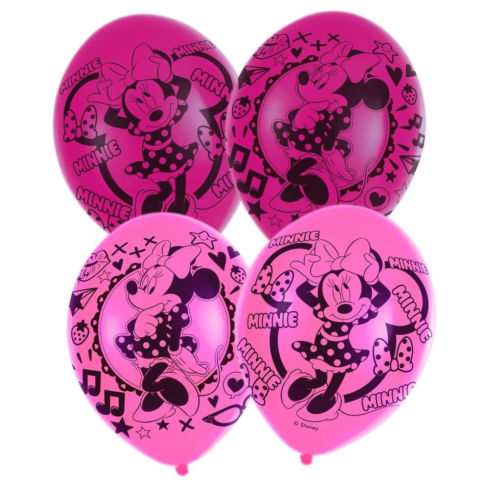 Party Centre - Minnie Mouse Latex Balloons 28cm 6pcs