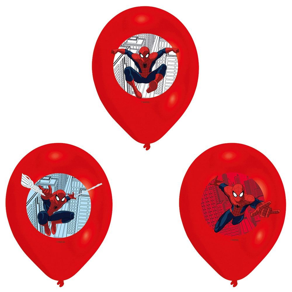 Party Centre - Spider-Man 4 Latex Balloons 6pcs