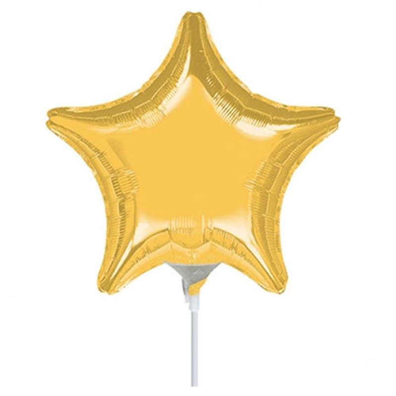 Party Centre - Star Mini Shape Balloon 10cm - Gold