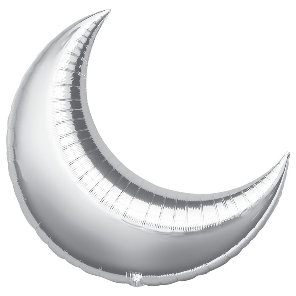 Anagram - Silver Crescent Super Shape Balloon 89cm