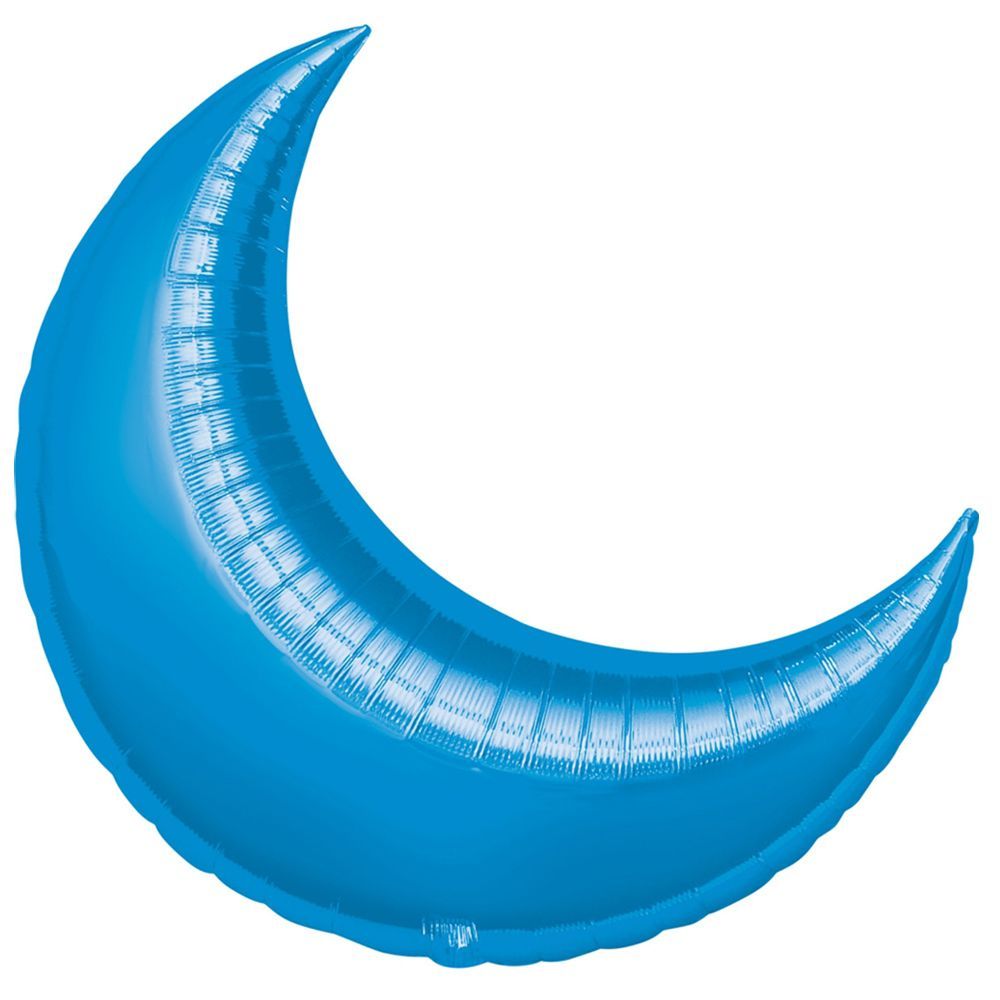 Anagram - Blue Crescent Super Shape Balloon 89cm