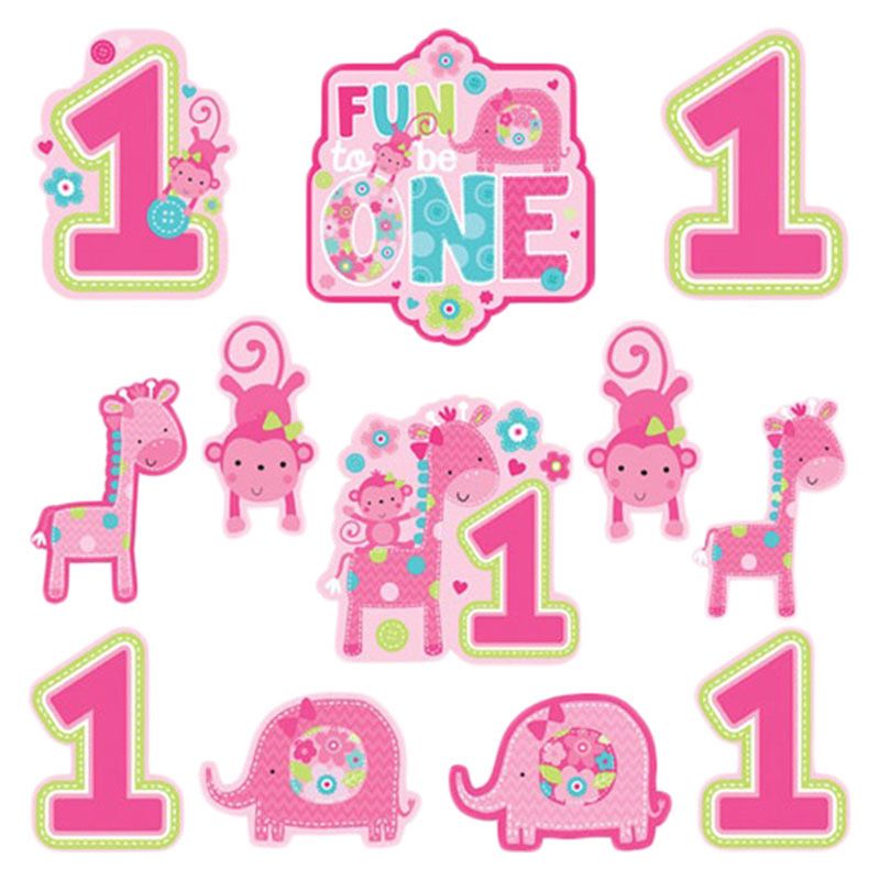 One Wild Girl Value Pack Cutouts 12pcs