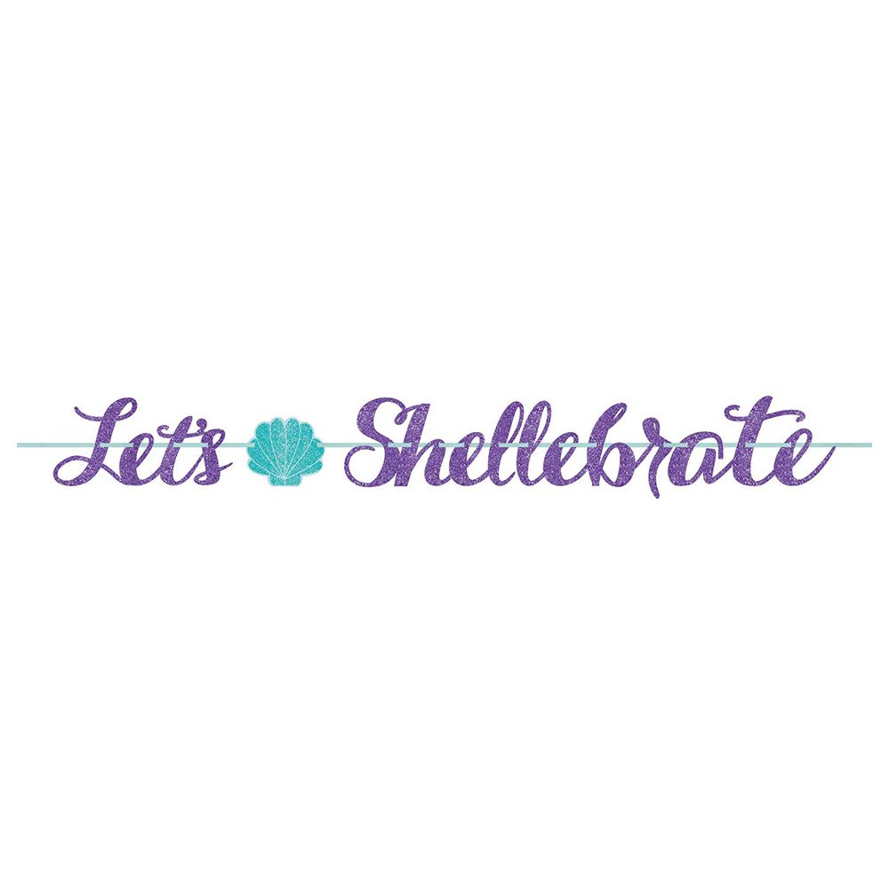 Amscan - Mermaid Wishes Glitter Ribbon Letter Banner