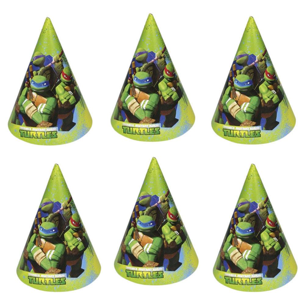 Teenage Mutant Party Hats - 6Pcs