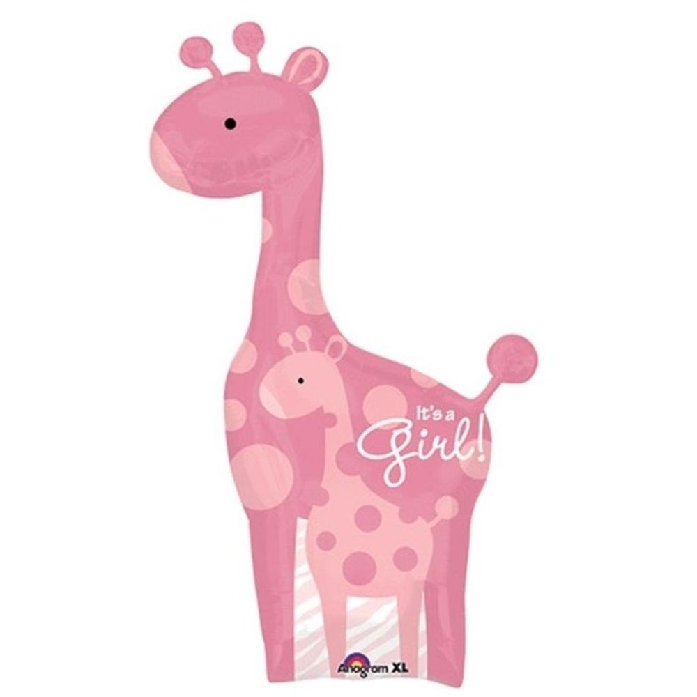 Safari Baby Girl Giraffe Foil Balloon